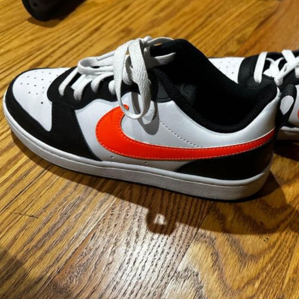 Nike Court Borough Low 2 GS White Total Orange